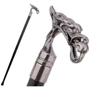 Zilveren Draak Wandelstokken, Decoratieve Wandelstokken voor Heren En Dames, Antislip Cosplay Luxe Feestwandelstok 92cm