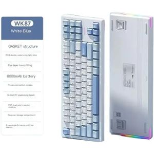 QPSJXN Wifi-mechanisch toetsenbord, drie modi, afdichting, RGB backlight hot swap low delay, gamer-accessoire, 2,4 g (Polar Day 8000mAh ZY)