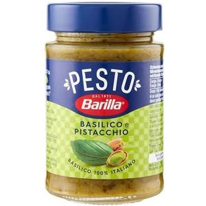 Barilla Pesto Basilico e Pistacchio Pesto met basilicum en pistachenoten uit duurzame landbouw gemaakt 190 g Italiaanse saus glutenvrij