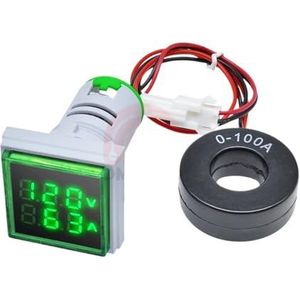 SABTOFNIV AC 50V-500V 0-100A digitale voltmeter ampèremeter spanning stroommeter volt versterker tester detector monitor voor LED-licht (kleur: groen)