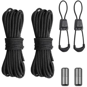 Quicklace schoenveters, set voor Salomon, zonder strikken, vervanging voor sport- en outdoorschoenen, snelsluitsysteem voor heren en dames, snelle en comfortabele aanpassing, zwart, Eén Maat