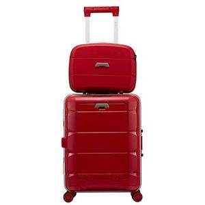 20inch TSA locks cabin suitcase, Trolley Case with Front Computer Compartment and 4 Spinner Wheels, Multifunctional USB Charging Port Cabin Luggage (Color : P, Size : 50X37X22cm)