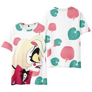 Grappige Anime Print T-shirt Sportkleding Unisex, Casual Anime Figuur Tops Outfit, Korte Mouw Gepersonaliseerde Kleding voor Zomer Cosplay Party, B, 130