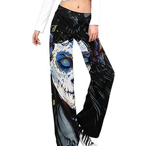 Muerte Blauwe Yoga Broek Voor Vrouwen Casual Broek Lounge Broek Trainingspak met Trekkoord 2XL