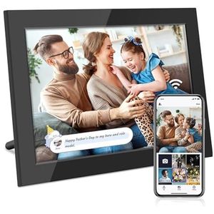 WIFI 10.1 Inch Digitale Fotolijst 32GB IPS 1280x800 Full HD Touchscreen Ingebouwde 32GB Slimme Digitale Fotolijst Eenvoudig delen(Black)