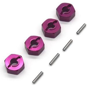 For MJX 14301 14302 14303 14209 14210 16207 16208 16209 16210 H16V3 RC afstandsbediening auto accessoires 12mm hex connector(PURPLE)