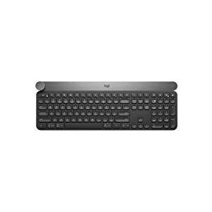 Logitech Craft Draadloos toetsenbord, bluetooth en 2,4 GHz draadloze verbinding, programmeerbare draaiknop, automatische toetsenverlichting, multi-apparaat, pc/Mac/laptop, Franse AZERTY-lay-out