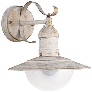 Hoogwaardige landelijke stijl wandlamp wit goud IP44 E27 buitenverlichting lantaarn Harms 103211