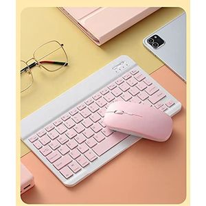 ISMMIK Draadloze Bluetooth-muis compatibel met laptop/Macbook/iPad/iPhone Android/PC, oplaadbare mini stille voor Windows/Linux, 3 DPI verstelbaar ergonomisch roze