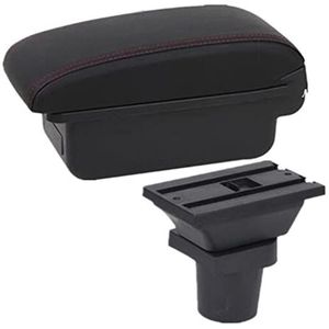 Armleuning Opbergbox Auto Opbergvak Voor Mitsubishi Voor Colt Z30 Armsteun Doos Voor Mitsubishi Voor Colt Auto Armsteun Centrale Opbergdoos Met USB Interieur Auto Accessoires (Color : A red line No