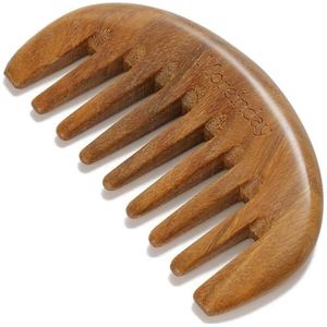 Moreinday Kam Brede Tandkam voor Krullend Haar Pocket Kam Handgemaakte Houten Kam Natuurlijke Houten Kam voor Vrouwen Mannen - Groen Sandelhout