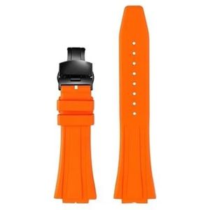 Fit for Casio GA-2100 GA-2110 Zachte Rubberen Horlogeband for G-SHOCK GM-5600 GA2100 GM2110 Quick release Sport Siliconen Horlogeband Armband (Color : Orange-black Folding, Size : 16mm)