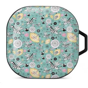 Eenhoorn paard oordopjes hoesje compatibel met Samsung hard shell beschermhoes zwart-stijl