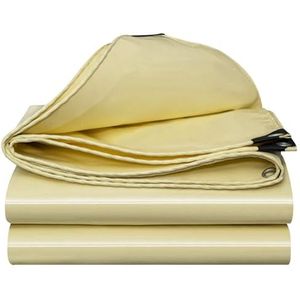 UZAMIRLEX Transparant buitenzeil, waterdicht pvc-zeil, 500 g/m², met versterkte hoeken en aluminium ogen, beige, verschillende maten, 1,5 x 1,8 m