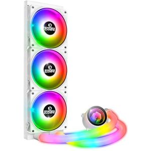 EMPIRE GAMING Guardian P-W360 Watercooling AIO PC Gamer - 3 pins 5V ARGB vloeibare CPU-koeling - 3 x 120 mm - Intel LGA 1700/1200/115X/1366/2066/2011, AMD AM5/AM4 - wit