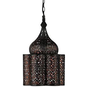 Oosterse lamp hanglamp Feryal zwart 37 cm E27 lampfitting | Marokkaans design hanglamp lamp lamp lamp uit Marokko | Oriëntaalse lampen voor woonkamer keuken of hangend boven de eettafel