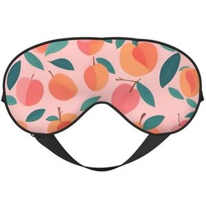 Roze Perzik Patroon Naadloze Patroon Print Comfortabele Oogmasker Volledige Dekking Lichtgewicht Mannen Vrouwen Outdoor Reizen Ontspanning