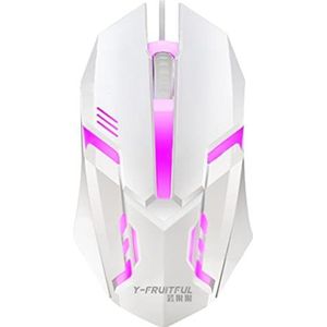 S1 Gaming Mouse 7 Kleuren LED Backlight Ergonomie USB Bedrade Gamer Muis Voor Laptop Muizen PC (Zwart)