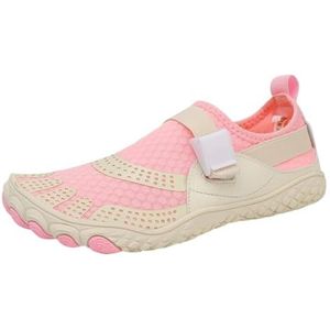 Waterschoenen, sneldrogend, waterdichte watersneakers, blote voetschoenen, snorkelschoenen voor surfen, duiken, roze, 48 EU