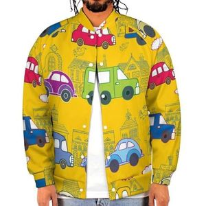 Het kleurrijke Honkbaljasje van Auto Grappige Mensen Gedrukte Jas Zacht Sweatshirt voor de