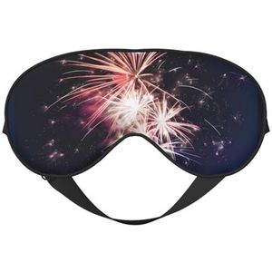 Explosie Vuurwerk Unisex Elastische Verstelbare Gesp Ontwerp Verduisterend Slaap Oogmasker voor Thuis Reizen Yoga Kantoor Nap
