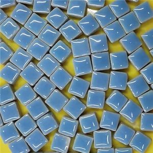 Mozaïek tegels 100g DIY keramische mozaïek tegels glas spiegel handgemaakte ornamenten tegels muur ambachten kleurrijk kristal voor decoratieve materialen 58 (kleur: pauw blauw)