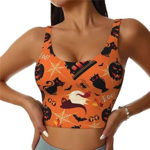 Halloween Print Comfortabele Vrouwen Sport Vest Yoga Workout Vest Voor Vrouwen Lichtgewicht Zomer, Zwart, S
