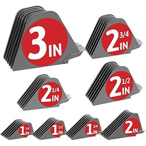 Wahl - 3 Inch Clipper Guards - Haartondeuse Gids Kammen - Premium - 8 Snijlengtes van 1,25-3 Inch