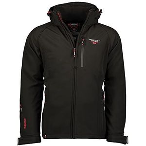 Geographical Norway Taboo Softshelljas voor heren, waterdicht, outdoorjas, windjack, tactisch duurzaam, wandelen, skiën, herfst, winter, lente, zwart, L
