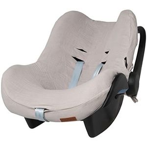 Baby's Only - Baby autostoelhoes Maxi Cosi 0+ Breeze - Urban Taupe - 100% katoen - Geschikt voor 3-puntsgordel