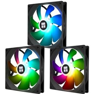 Thermalright TL-C14C-S X3 CPU-ventilator, hoge snelheid van 1500 rpm, 140 mm stille PWM-ventilator, computerbehuizing (3 stuks)