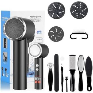 PKBD - Elektrische Voetvijl - Zwart - Pedicure-set - Superkrachtige Motor - Waterbestendig