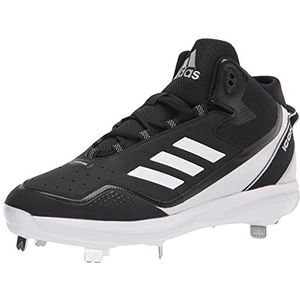 adidas Heren Icon 7 Mid honkbalschoen, zwart/wit/zilver metallic, 7 UK, Zwart Wit Zilver Metallic, 40 2/3 EU