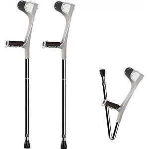 onderarmkrukken, Opvouwbare elleboog- en onderarmkrukken for volwassenen, opvouwbare krukloopwagen met armmanchet en in hoogte verstelbaar, draagbaar en lichtgewicht