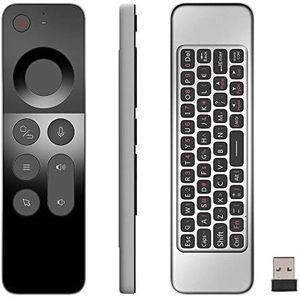 W3 2.4G Draadloze Voice Air Muis Afstandsbediening Mini Toetsenbord Voor Android TV BOX/Windows/Mac OS/Linux Gyroscoop Afstandsbediening