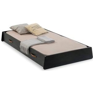 Donne's Home Uitschuifbaar bed Dark Metal 90 x 190 cm, robuuste structuur, draagkracht tot 130 kg, elegant design