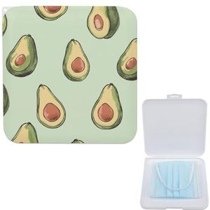 YJWANDO Compacte maskeropbergdoos, draagbare maskerdoos met fruitprint, lichtgewicht en draagbaar, PP-maskerhouder, ideaal voor alle maskertypes, Masker Opbergdoos, 5.1""x5.1"", Modern design