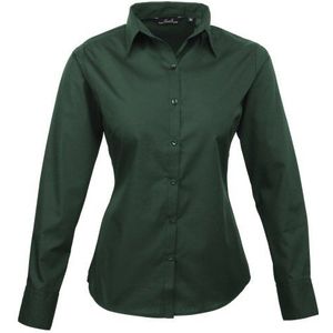 Premier dames popeline blouse in 30 kleuren en maten XXS tot 6XL volgens Oeko Tex® Standaard 100 en WRAP gecertificeerd door notrash2003®