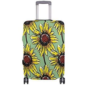 hengpai Skull Flora Travel Bagage Protector koffer Hoes S 45,7-50,8 cm