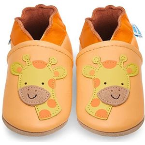 Babyschoentjes met Zachte Zooltjes - Schoentjes voor Meisjes - Leren Peuterschoentjes - Jimmy Giraffe 12-18 Maanden