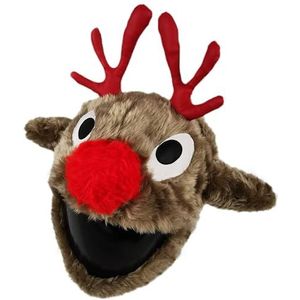 FunnyRiders Stoffen Motorhelm Hoes Rendier, Grappige Volgelaatshelm Hoes, Leuk Ontwerp, Kerstmis Accessoires voor Motorhelmen, Beschermt tegen Deuken, Krassen, Handgemaakt in Polen, Universele Maat
