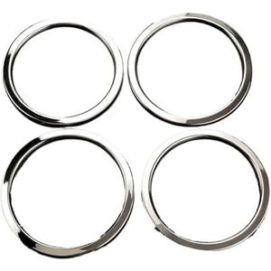 Interieur Styling 4 Stuks Voor Nissan Voor Qashqai J11 Voor Dualis 2 J10 Voor X-Trail Voor Rogue T32 Chrome Deur Audio Speaker Ring Cover Decoratieve Interieur Sierlijsten (Size : Chrome Mirror)