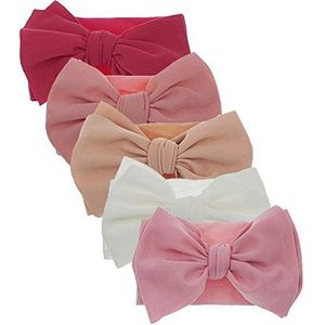 5 stuks / Los tulband bows hoofdband voor baby's hoofdwraps elastische kleine kinderen nylon hoofddeksels baby haaraccessoires boog hoofdband 9