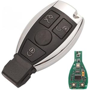 Afstandsbediening sleutelkaart autosleutel 3 toetsen behuizing voor BGA chip voor Mercedes Benz A B S E klasse W203 W204 W205 W210 W211 W212 W221 W222 433MHZ