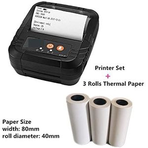 Handheld inkjetprinter, 80 mm papier Draadloze draagbare Bluetooth Bon Thermische printers Android en iOS gratis SDK Geen inkt of toner nodig Recibos Impresoras voor tekst/barcode/logo/QRCode/teller(A