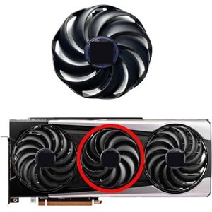 Vervangende ventilator FDC10U12D9-C voor SAPPHIRE voor Radeon RX6800 6800XT 6900XT voor NITRO grafische kaart(Middle fan)