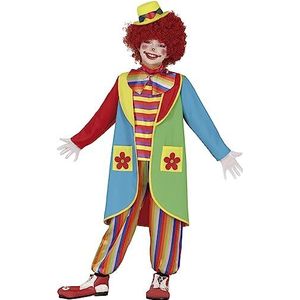 Clown & Nar Kostuums | Vrolijke Gestreepte Grappenmaker Kind Kostuum | 3-4 jaar | Carnaval kostuum | Verkleedkleding