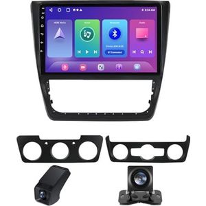 Autoradio geldt voor Skoda Yeti 5L 2009-2014 10 inch Touchscreen met Wireless Carplay Android Auto,GPS-navigatie 2 DIN Radio Android Bluetooth WiFi FM-radio/Achteruitrijcamera(X1)