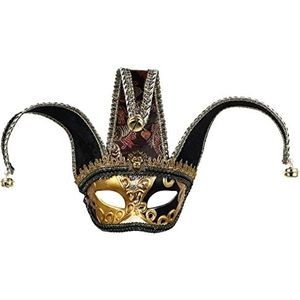 Maskerademasker for mannen vrouwen Venetiaans narmasker half gezicht Mardi Gras-masker for Halloween-kostuumfeest, balfeest, wanddecoratie (zwart)