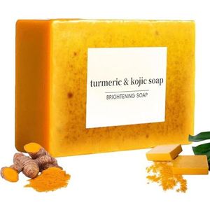 Turmeric Kojic Acid Cleansing Soap, Turmeric Soap Bar for Face & Body, Turmeric Kojic Acid Soap Bar, Tumeric Soap, Kojic Acid and Turmeric Cleansing Pads, Turmeric & Kojic Soap (1pcs)